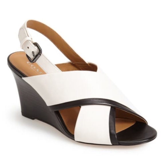 Coach Randy Leather Wedge Sandal - Picture 1 of 16